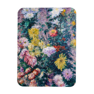 Magnet Flexible Caillebotte - Chrysanthèmes blancs et jaunes