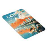 Magnet Flexible Cairns Australia Travel Art Vintage (Côté Droit)