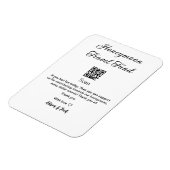 Magnet Flexible Caisse de lune de miel scannez le code QR ajouter  (Côté Gauche)