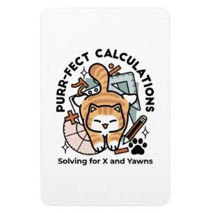 Magnet Flexible Calculs Parfaits – Création de Chat de Maths Drôle