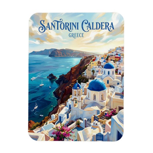 Magnet Flexible Caldeira de Santorin Grèce (Vertical)