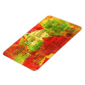 Magnet Flexible Calendrier 2014 Feuilles colorés (Côté Gauche)