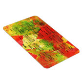 Magnet Flexible Calendrier 2014 Feuilles colorés (Côté Droit)
