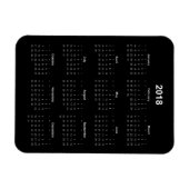 Magnet Flexible Calendrier 2018 - Texte blanc avec Arrière - plan (Horizontal)