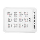 Magnet Flexible Calendrier 2018 Un jour à la fois de la fumée par  (Horizontal)
