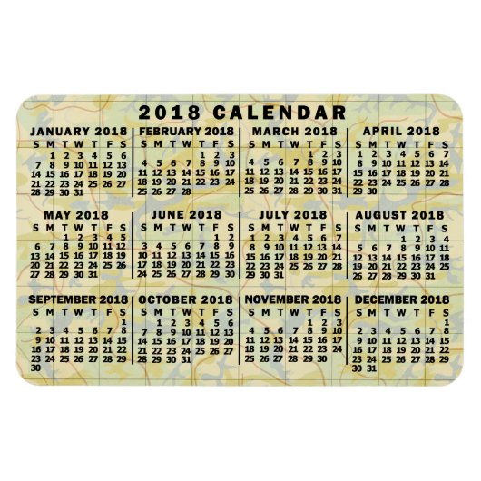 Magnet Flexible Calendrier 2018 (Voir la description pour la nouve (Horizontal)
