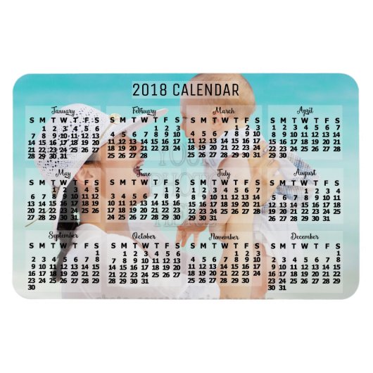 Magnet Flexible Calendrier 2018 (Voir la description pour la nouve (Horizontal)