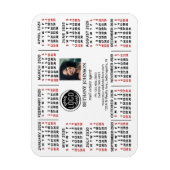 Magnet Flexible Calendrier 2020 Logo d'entreprise Photo Texte Faci (Vertical)