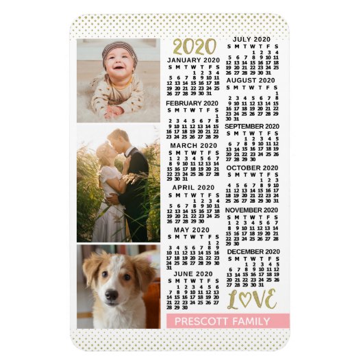 Magnet Flexible Calendrier 2020 (Voir la description pour la nouve (Vertical)