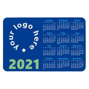 Magnet Flexible Calendrier 2021 avec logo et couleurs de marque de