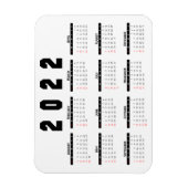 Magnet Flexible Calendrier 2022 (Vertical)