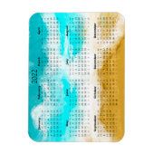 Magnet Flexible Calendrier 2022 d'Ocean Beach Mini Aimant (Vertical)