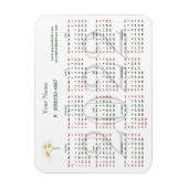 Magnet Flexible Calendrier 2022 pour l'aimant de l'entreprise (Vertical)