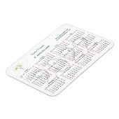 Magnet Flexible Calendrier 2022 pour l'aimant de l'entreprise (Côté Gauche)