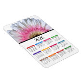 Magnet Flexible Calendrier 2023 Gerbera Rose et Blanc (Côté Droit)