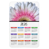 Magnet Flexible Calendrier 2023 Gerbera Rose et Blanc (Vertical)