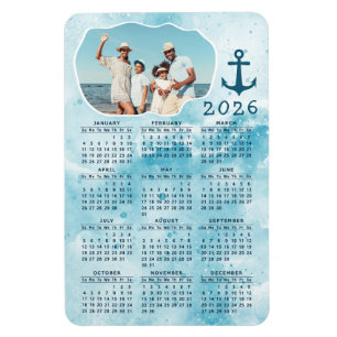 Magnet Flexible Calendrier 2023 Photos de la famille des océans cô