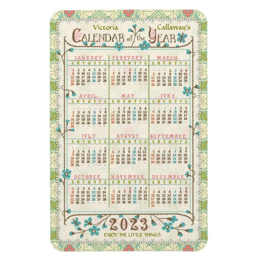 Magnet Flexible Calendrier 2023 (voir description pour la version  (Vertical)