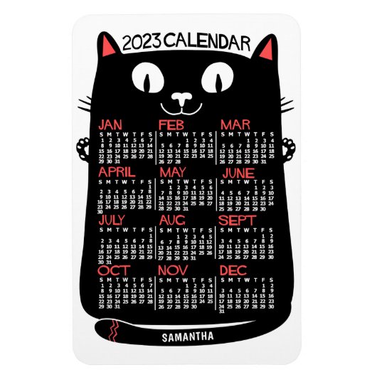 Magnet Flexible Calendrier 2023 (Voir la description pour la versi (Vertical)