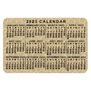 Magnet Flexible Calendrier 2023 (Voir la description pour la versi