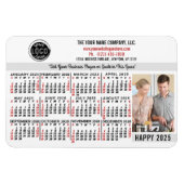 Magnet Flexible Calendrier 2025 Easy Custom Business Logo Nom Phot (Horizontal)