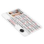 Magnet Flexible Calendrier 2025 Easy Custom Business Logo Nom Phot (Côté Droit)