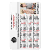 Magnet Flexible Calendrier 2025 Easy Custom Business Logo Nom Phot (Vertical)