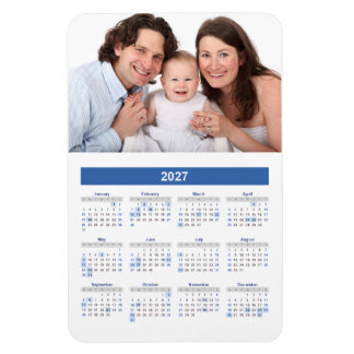 Magnet Flexible Calendrier 2027 avec aimant photo personnalisé