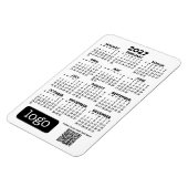 Magnet Flexible Calendrier 2027 avec logo d'entreprise et code QR (Côté Gauche)