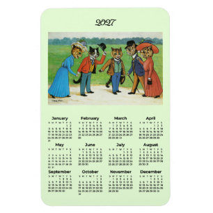 Magnet Flexible Calendrier 2027 Chats Louis Wain Aimant Flexible
