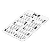 Magnet Flexible Calendrier 2027 - Noir et Blanc Minimal de Base (Côté Gauche)