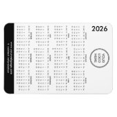 Magnet Flexible Calendrier aimanté avec logo d'entreprise 2026 (Horizontal)