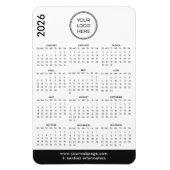 Magnet Flexible Calendrier aimanté avec logo d'entreprise 2026 (Vertical)