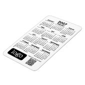 Magnet Flexible Calendrier avec logo d'entreprise et code QR (Côté Gauche)