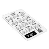Magnet Flexible Calendrier avec logo d'entreprise et code QR (Côté Droit)