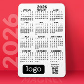 Magnet Flexible Calendrier avec logo d'entreprise et code QR