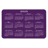 Magnet Flexible Calendrier blanc 2025 sur Modèle Arrière - plan vi (Horizontal)