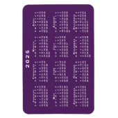 Magnet Flexible Calendrier blanc 2025 sur Modèle Arrière - plan vi (Vertical)