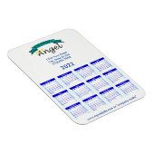 Magnet Flexible Calendrier Bleu 2022 de votre logo (Côté Droit)