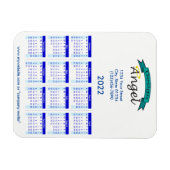 Magnet Flexible Calendrier Bleu 2022 de votre logo (Horizontal)