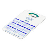 Magnet Flexible Calendrier Bleu 2022 de votre logo (Côté Gauche)