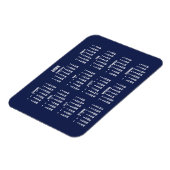 Magnet Flexible Calendrier Bleu Marine 2026 Petit Aimant Flexible (Côté Gauche)