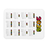 Magnet Flexible Calendrier coloré 2025 (Horizontal)