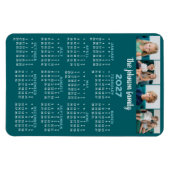 Magnet Flexible Calendrier complet 2027 avec 4 photos (Horizontal)
