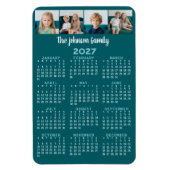 Magnet Flexible Calendrier complet 2027 avec 4 photos (Vertical)