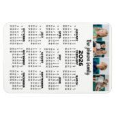 Magnet Flexible Calendrier complet avec 4 photos (Horizontal)