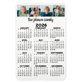 Magnet Flexible Calendrier complet avec 4 photos (Vertical)