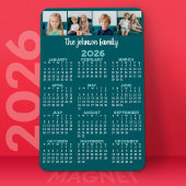 Magnet Flexible Calendrier complet avec 4 photos