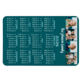 Magnet Flexible Calendrier complet avec 4 photos (Horizontal)