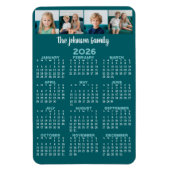 Magnet Flexible Calendrier complet avec 4 photos (Vertical)